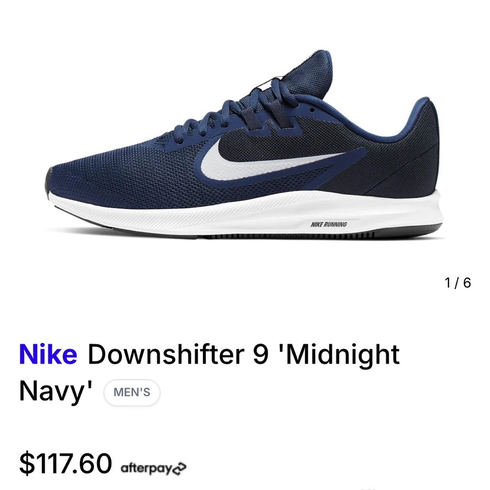 Nike Downshifter 9 Men's Shoes - Navy and White